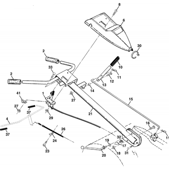 Handle & Controls for Husqvarna CRT 83