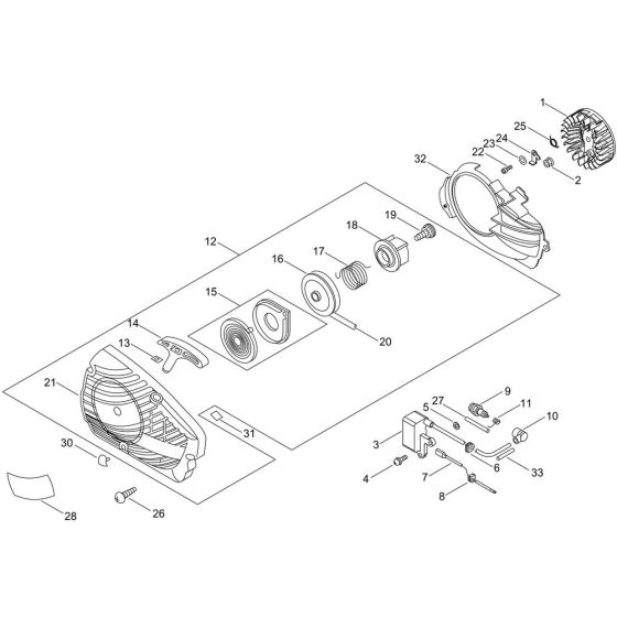 Starter & Magneto for ECHO CS-2600ES