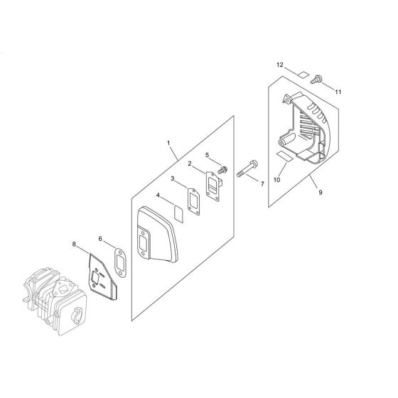 Muffler for ECHO CS-281WES