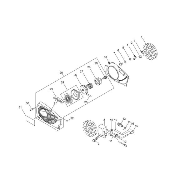 Starter, Magneto for ECHO CS-360WES