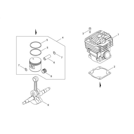 ECHO CS-490ES Engine Parts