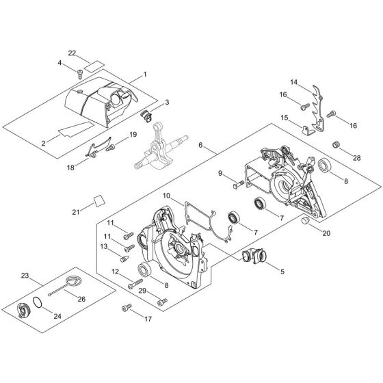 Crankcase for ECHO CS-590