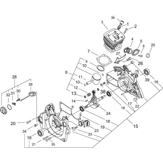 ECHO CS-600 Chainsaw Parts