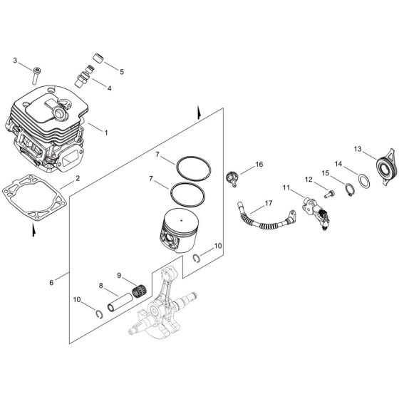 Cylinder for ECHO CS-7310SX