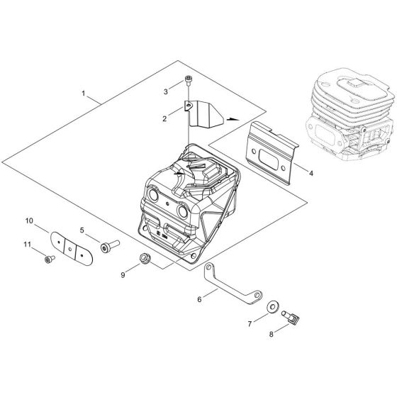 Muffler for ECHO CS-7310SX