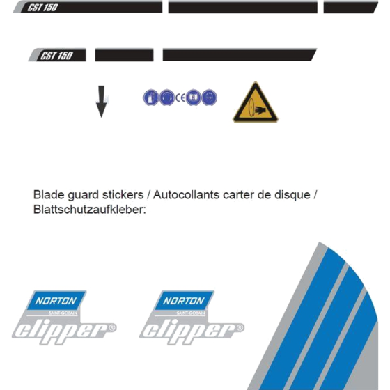 Labels for Norton Clipper CST100