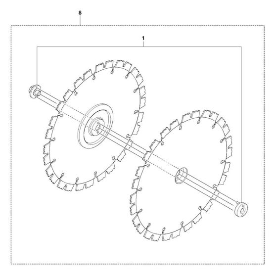 Cutting Blade Assembly for Husqvarna K760 Cut N Break Disc Cutters