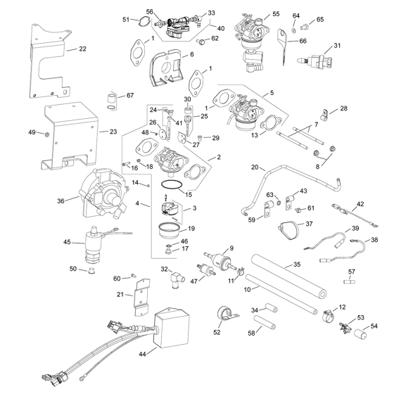 Fuel System for Kohler CV490