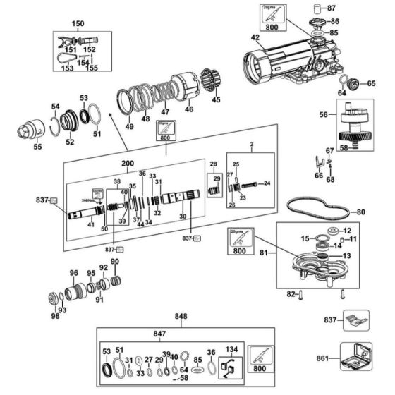 Piston Assembly for DeWalt D25811