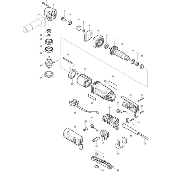 Makita DA3010F Drill Assembly