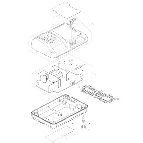 Makita DC10WC Charger Assembly