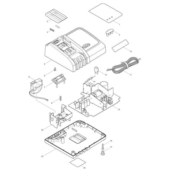 Makita DC18RC Charger Assembly