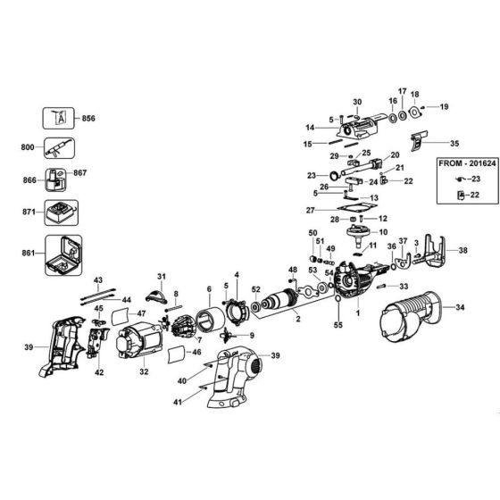 Main Assembly for DeWalt DC385