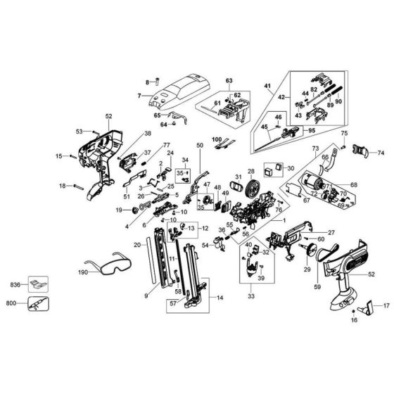 Main Assembly for DeWalt DC610KN