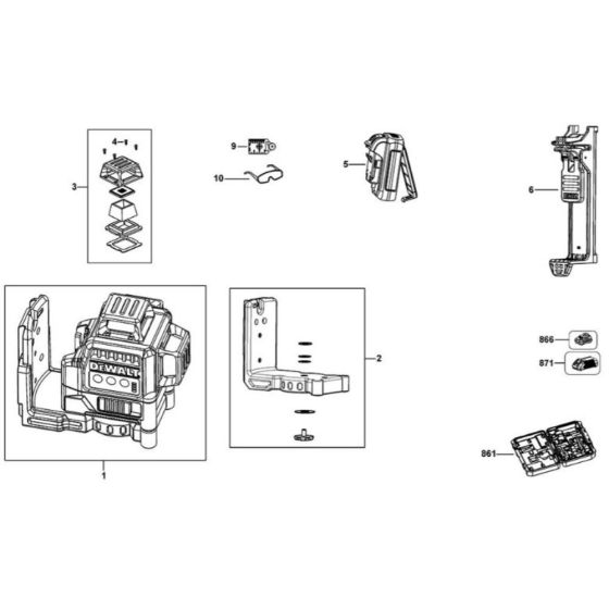 Main Assembly for DeWalt Laser