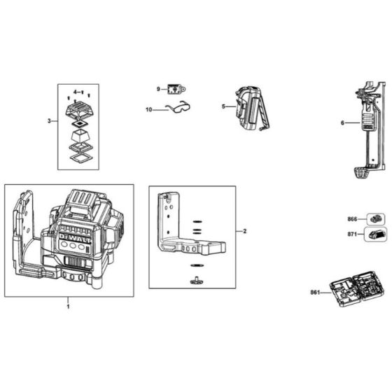 DeWalt DCE089R Assembly