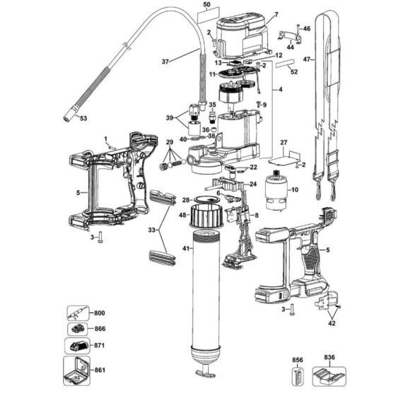 DeWalt DCGG571 Assembly