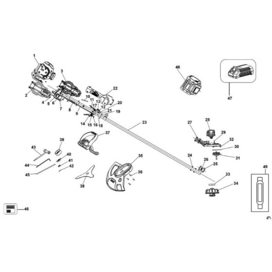 Main Assembly for DeWalt DCM571