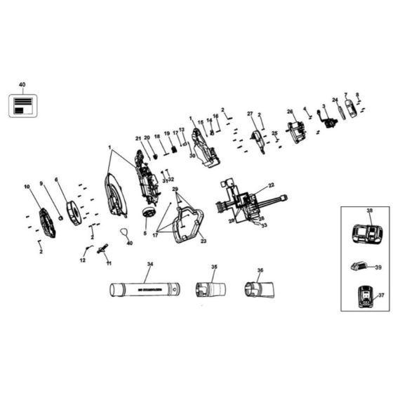 Main Assembly for DeWalt DCM572