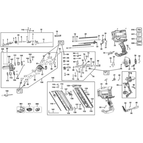 Main Assembly for DeWalt DCN695