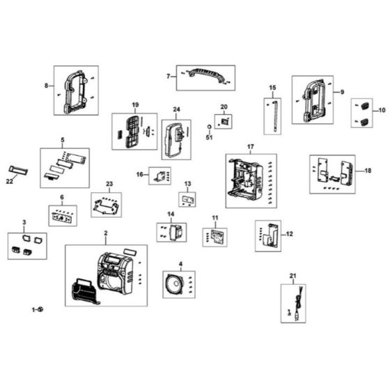 Main Assembly for DeWalt DCR020