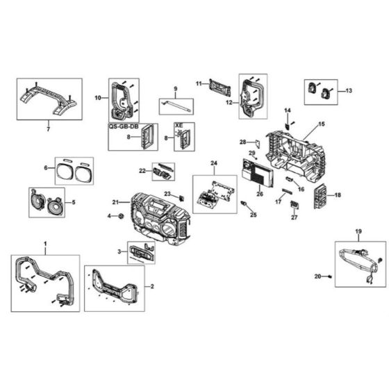 DeWalt DCR027 Site Radio Assembly