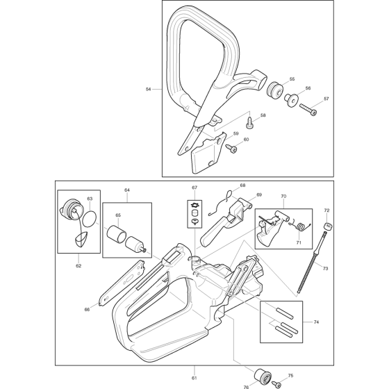 Handle Controls for Makita Chainsaw