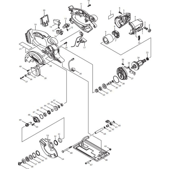Makita DCS550RMJ Assembly