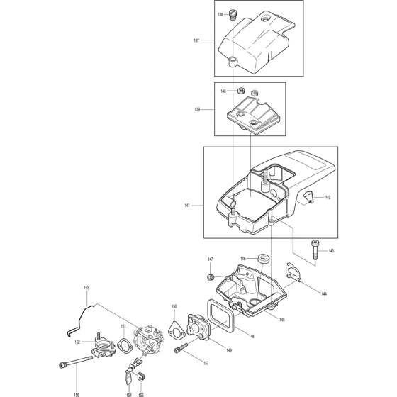 Cover & Carburetor Assembly