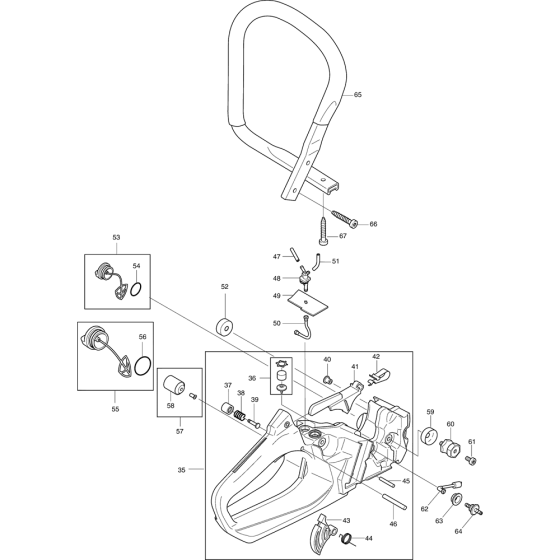 Body and Handle for Makita Chainsaw