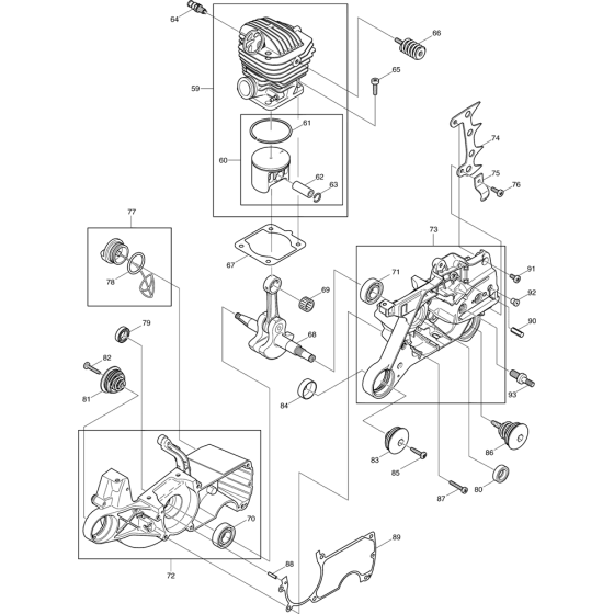 Cylinder & Piston for Makita