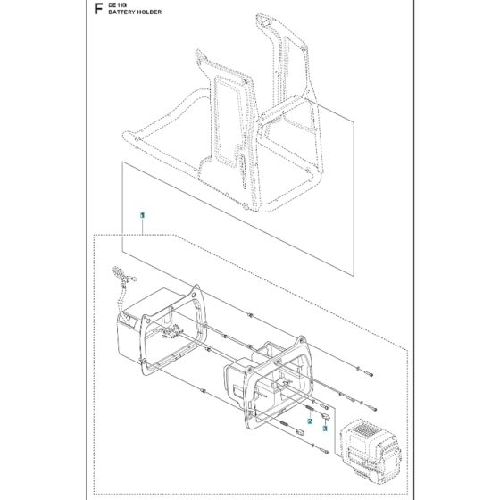Battery Box for Husqvarna DE110iH