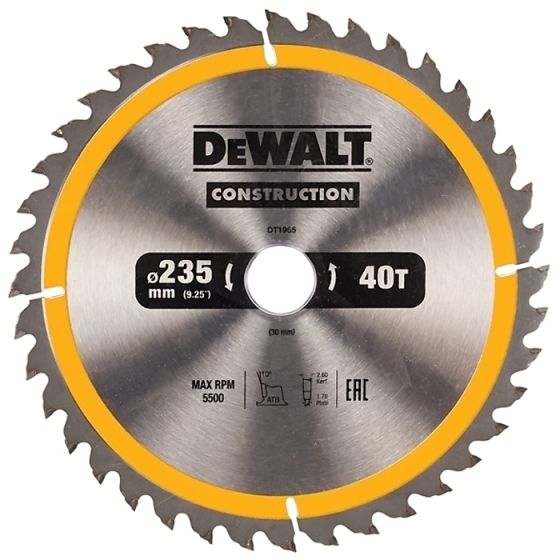 DEWALT 235mm Saw Blades