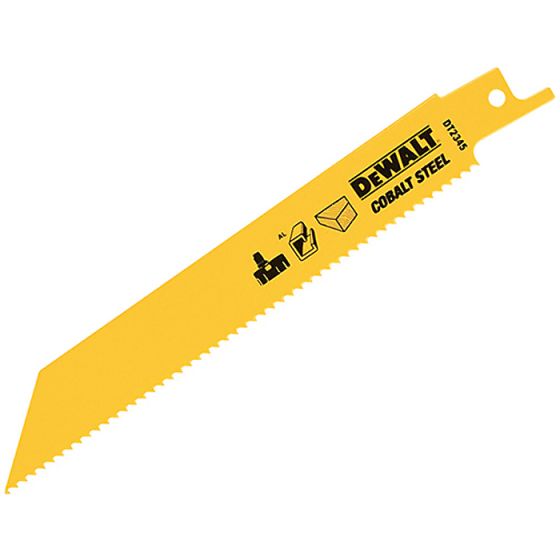 Cobalt Steel Sabre Blade General Purpose 152mm Pack of 5 by DEWALT - DT2345-QZ