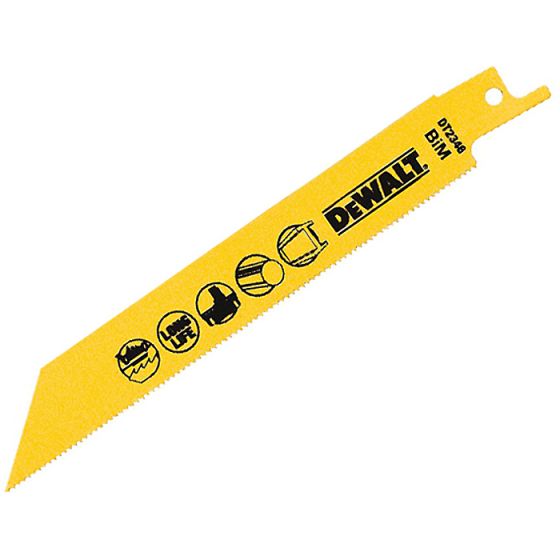 Sabre Blade Cobalt Steel Cordless Metals 3mm Max 152mm Pack of 5 by DEWALT - DT2346-QZ