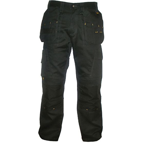 Pro Tradesman Black Trousers Waist 36in Leg 29in by DEWALT - DEWPROTRADE36/29