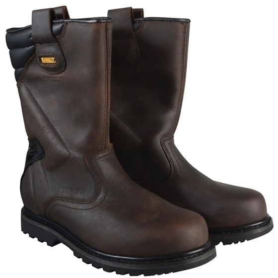 Classic Rigger Brown Safety Boots UK 11 Euro 46 by DEWALT
