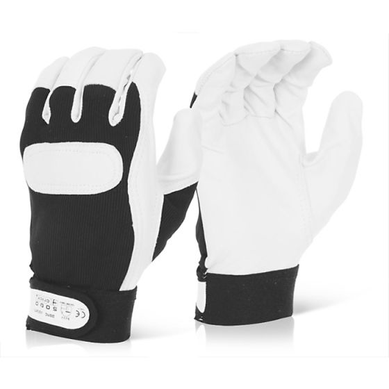 Drivers Glove High Quality Soft Grain Leather Knitted Back Velcro Cuff LGE