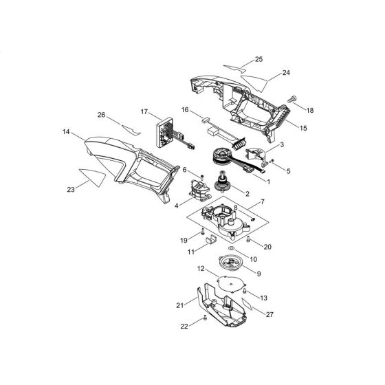 Motor & Gear Case for ECHO DHC-200