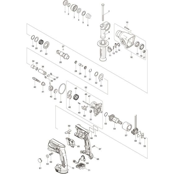 Main Assembly for Makita DHR164Z