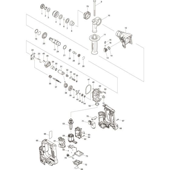 Makita DHR171RMJ Main Assembly