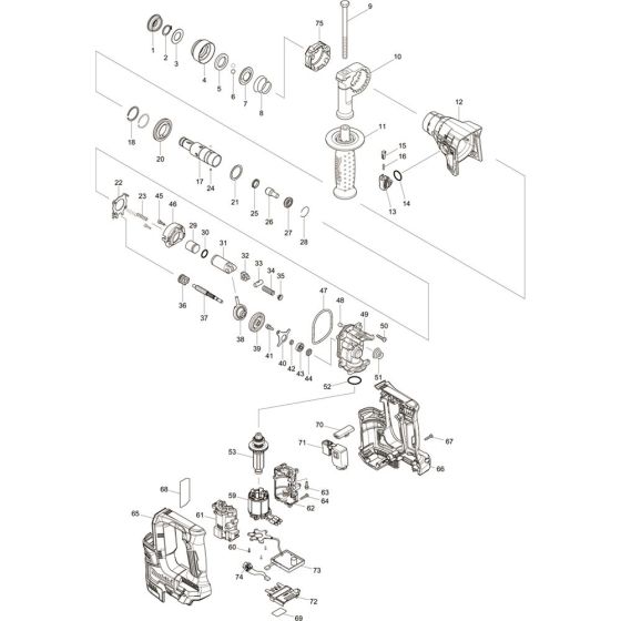 Main Assembly for Makita DHR171Z