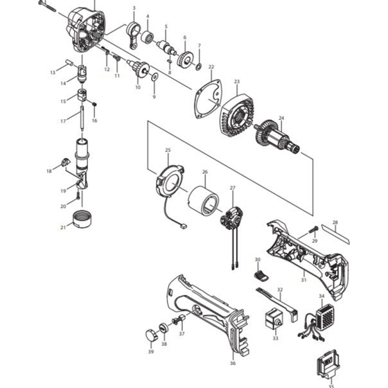 Makita DJN161RMJ Assembly