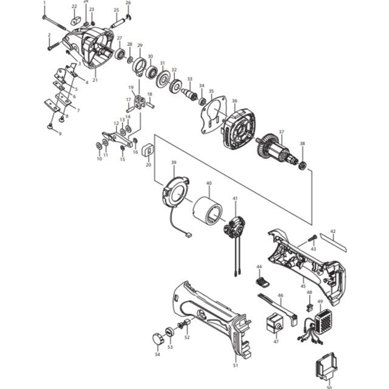 Makita DJS161Z Main Assembly