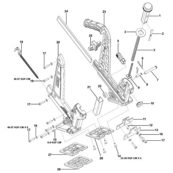 Main Assembly for DeWalt DMF1550