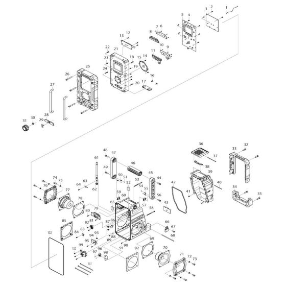 Makita DMR106 Radio Assembly