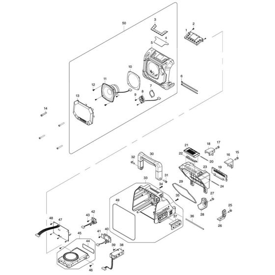 Makita DMR203 Radio Assembly