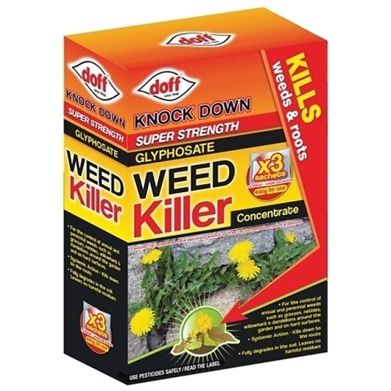 Super Strength Glyphosate Weed Killer Concentrate 3 Sachet by DOFF - F-FY-003-DOF