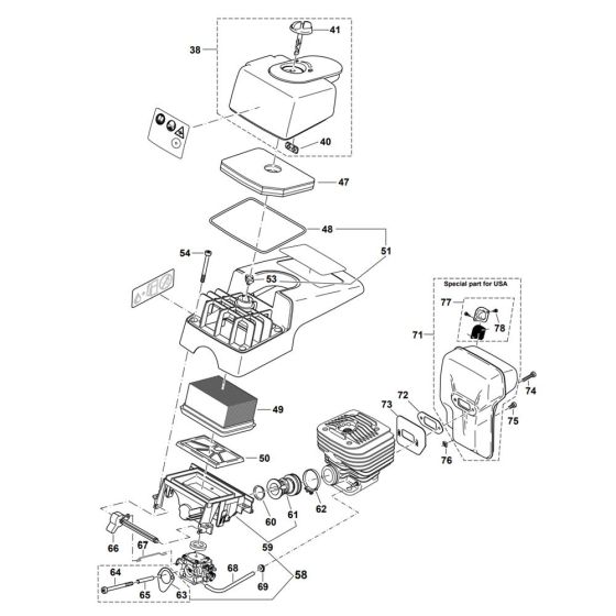 Makita DPC6401 Assembly