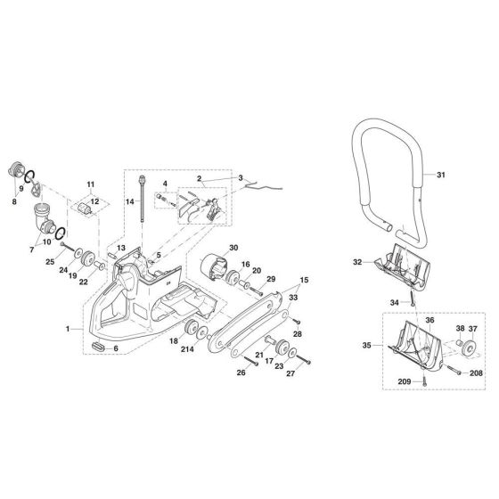 Tank, Handle Assembly for Makita